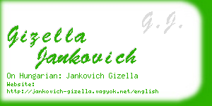 gizella jankovich business card